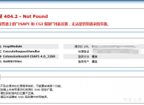 由于 Web 服务器上的“ISAPI 和 CGI 限制”列表设置，无法提供您请求的页面