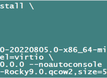 KVM中安装Rocky9.0操作系统