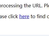 An error occurred on the server when processing the URL. Please