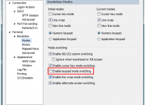 解决SecureCRT小键盘在vim编辑器里不能使用问题