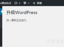 WordPress程序后台升级时提示“另一更新正在进行”的解决办法