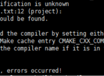 cmake编译出错：No CMAKE_CXX_COMPILER could be found.