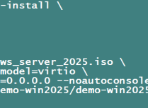 KVM中安装Windows Server2025操作系统